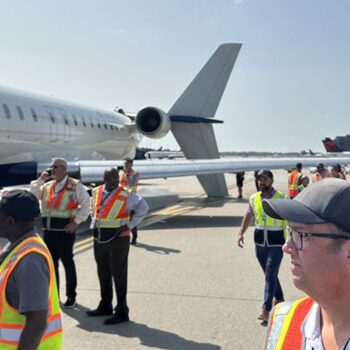 Delta plane tears tail off another jet after collision on Atlanta airport tarmac