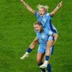 England players celebrate after reaching the final of the 2023 Women's World Cup in Australia. Pic: Reuters