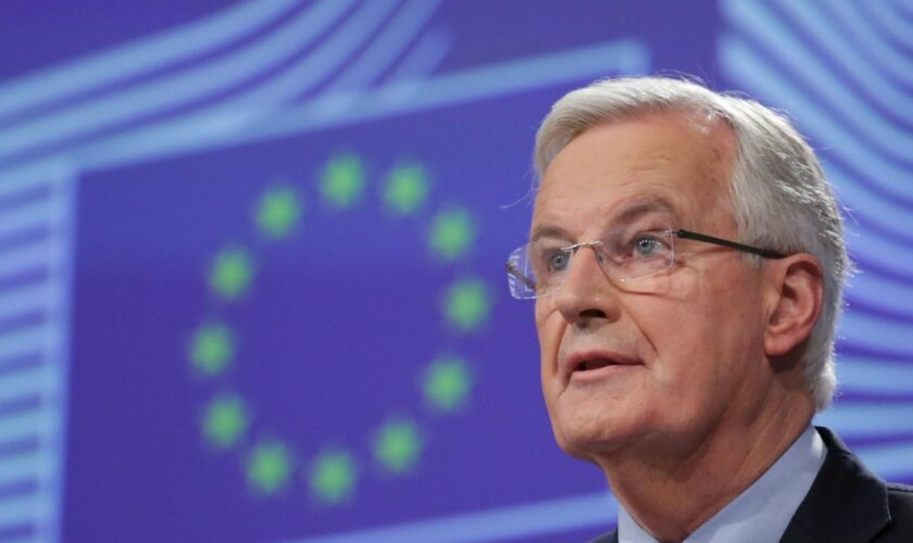 L'ancien négociateur pour le Brexit Michel Barnier (LR) à Bruxelles, le 28 février 2018