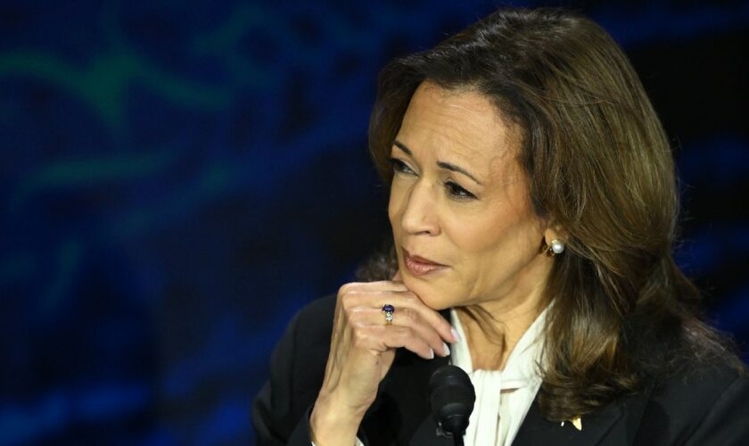 La vice-présidente américaine et candidate démocrate Kamala Harris lors d'un débat avec son adversaire Donald Trump, à Philadelphie, le 10 septembre 2024