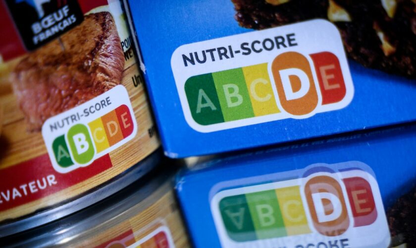 Nutri-Score (dans un supermarché à Nantes le 28 février 2023)