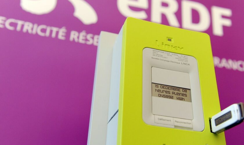 Le nouveau compteur Linky en mars 2009 à Tours