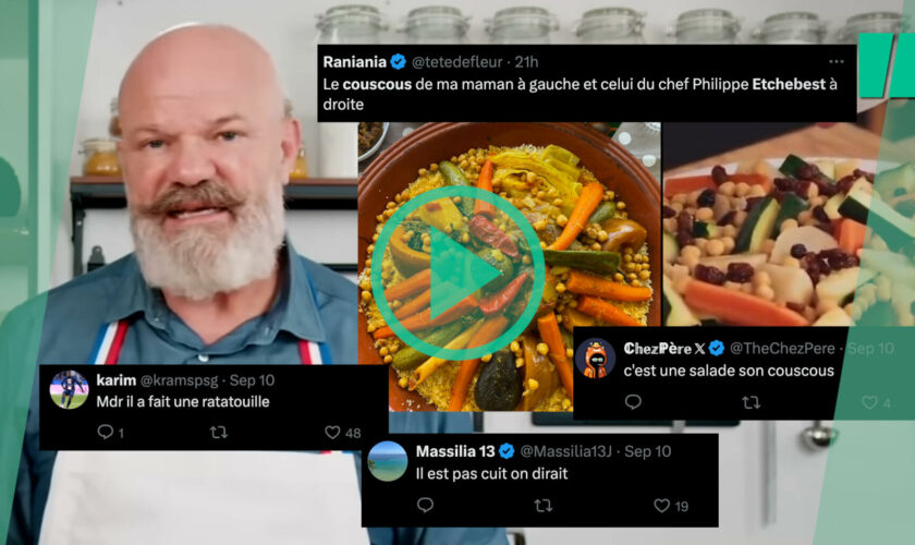 Le chef Philippe Etchebest donne sa recette du couscous, mais sa version est très loin de convaincre