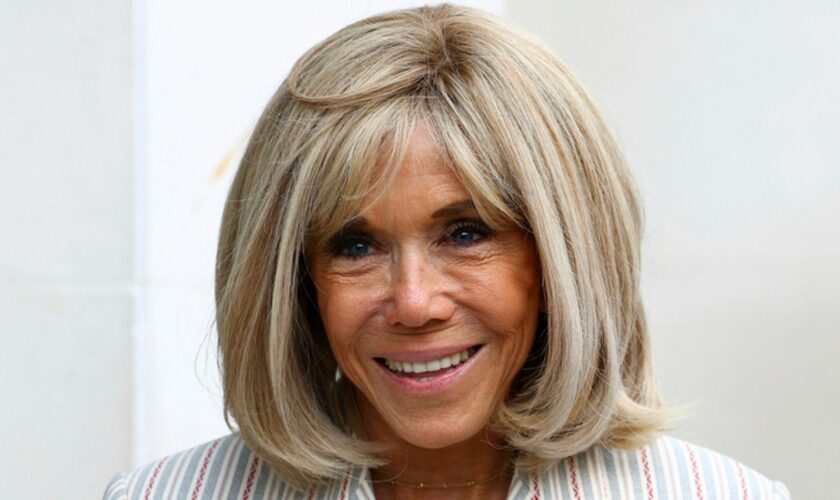 Brigitte Macron, who was mentioned in the first season of Emily In Paris, now puts in an appearance in person. Pic: AP