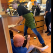 Colorado Panera Bread employee uses pan to break up wild brawl: video