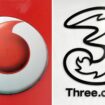 Vodafone and three signs