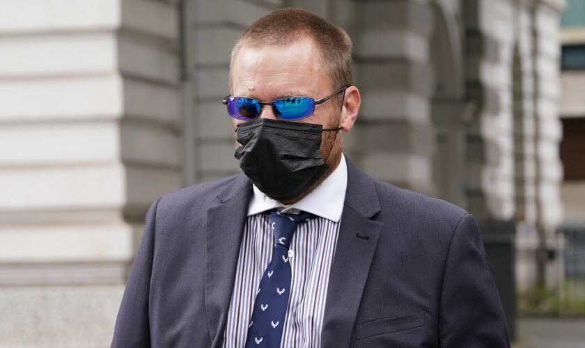 Metropolitan Police officer Craig Carter leaves Westminster Magistrates' Court in June. Pic: PA