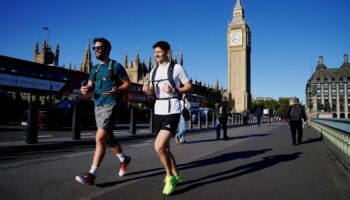 People on Westminster Bridge in central London. Pic: PA