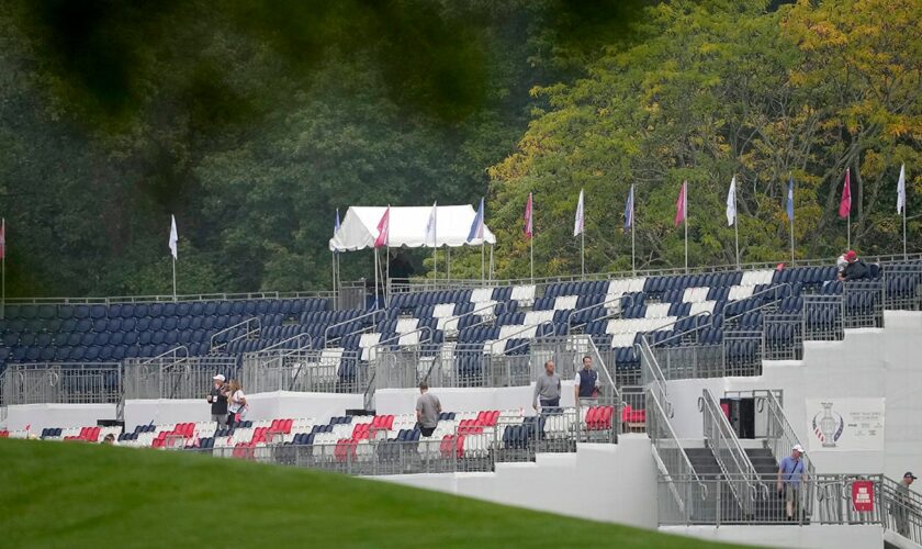 Solheim Cup begins with half-empty grandstands as fans are stuck waiting for transportation to course