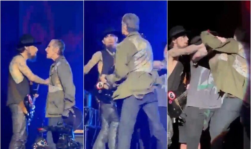 Jane’s Addiction gig ends in chaos after singer Perry Farrell throws punch at guitarist Dave Navarro