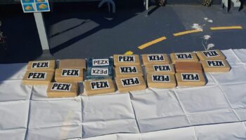 Approximately one tonne of cocaine was seized from the ship. Pic: PA