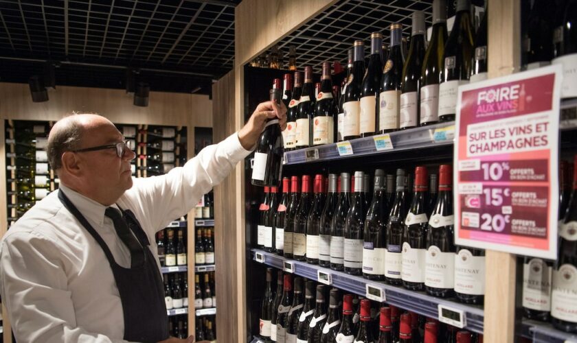 Une foire au vins dans un supermarché de Paris, le 3 septembre 2018