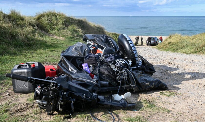 The damaged boat. Pic: AFP via Getty Images