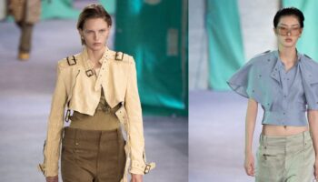 Burberry brings back ultra low-rise trousers in utilitarian London Fashion Week collection