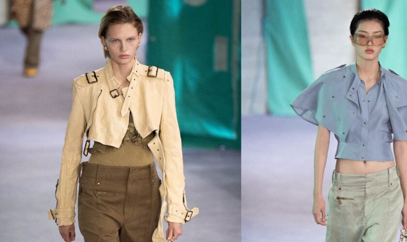 Burberry brings back ultra low-rise trousers in utilitarian London Fashion Week collection