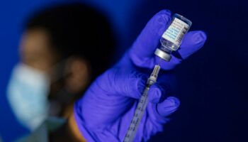 A health professional prepares a syringe with the mpox vaccine. File pic: AP