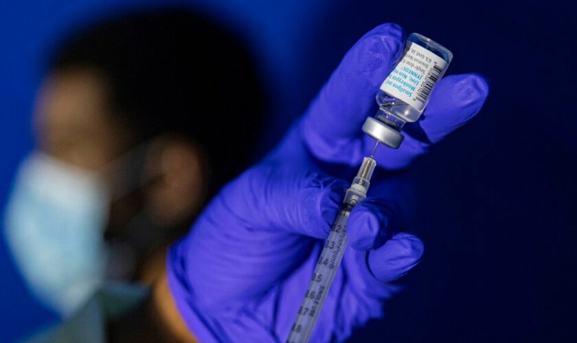 A health professional prepares a syringe with the mpox vaccine. File pic: AP