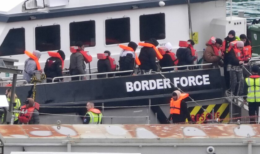 Seven boats and 349 people were recorded crossing the Channel on Saturday. Pic: PA