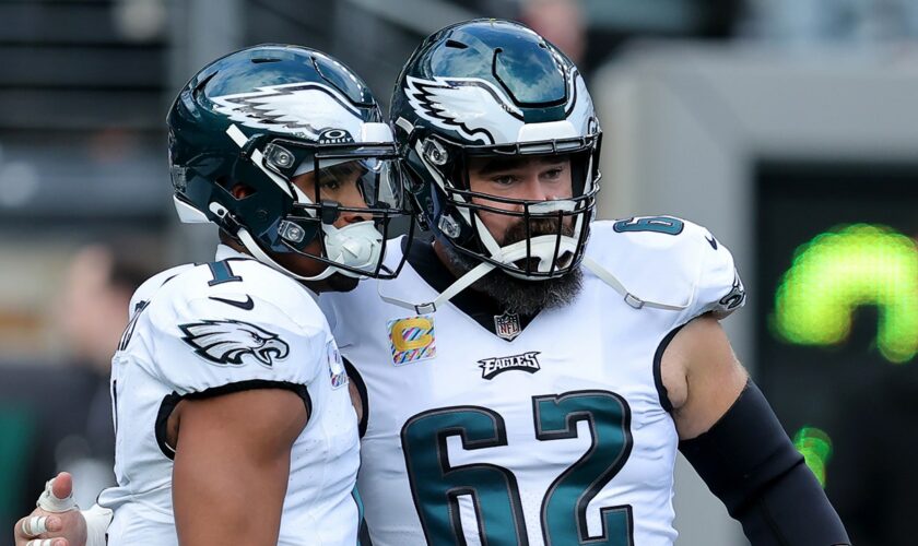 Jalen Hurts shares heartfelt words with ex-Eagles teammate Jason Kelce: 'I love you'