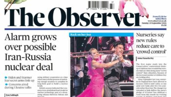 The Observer's latest front page