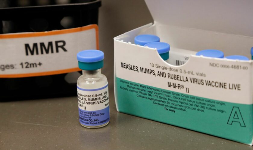 A dose of the measles, mumps and rubella vaccine. File pic: AP