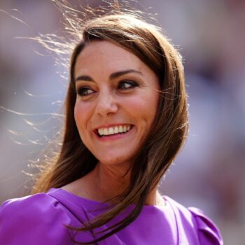 The Princess of Wales during the trophy presentation for the Gentlemen's Singles final on day fourteen of the 2024 Wimbledon Championships at the All England Lawn Tennis and Croquet Club, London. Picture date: Sunday July 14, 2024.