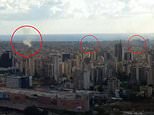 Chilling moment multiple plumes of smoke rise over Beirut skyline as Hezbollah walkie talkies explode simultaneously