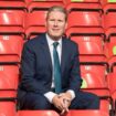 Sir Keir Starmer during a visit to Walsall football club's Banks Stadium. Pic: PA