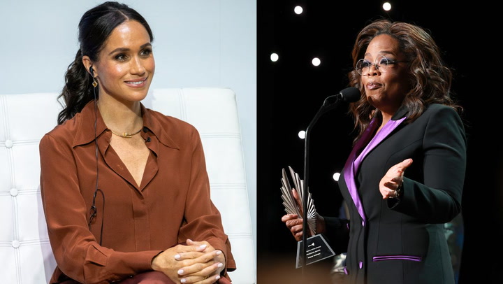 Oprah awkwardly interrupts Meghan Markle’s speech at book store opening in Montecito