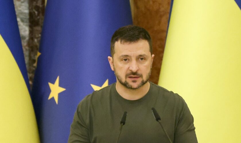 Le président ukrainien Volodymyr Zelensky, le 20 septembre 2024 à Kiev