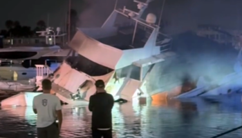 California yacht with fireworks, ammo onboard sinks after bursting into flames, video shows