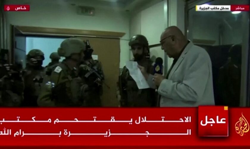 Israeli forces shut down Al Jazeera office in 'new aggression against media outlets'