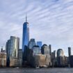 A view of lower Manhattan including the One world trade centre, (centre) New York