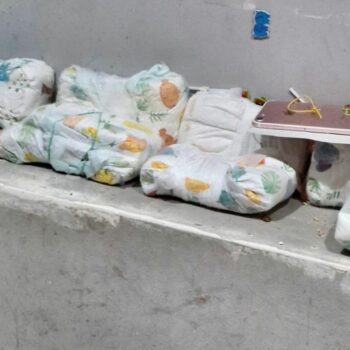 Huge amounts of cash was found stashed in nappies. Pic: PA