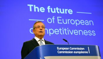 L'ancien premier ministre italien Mario Draghi, lors de la présentation de son rapport sur la compétitivité européenne, début septembre.