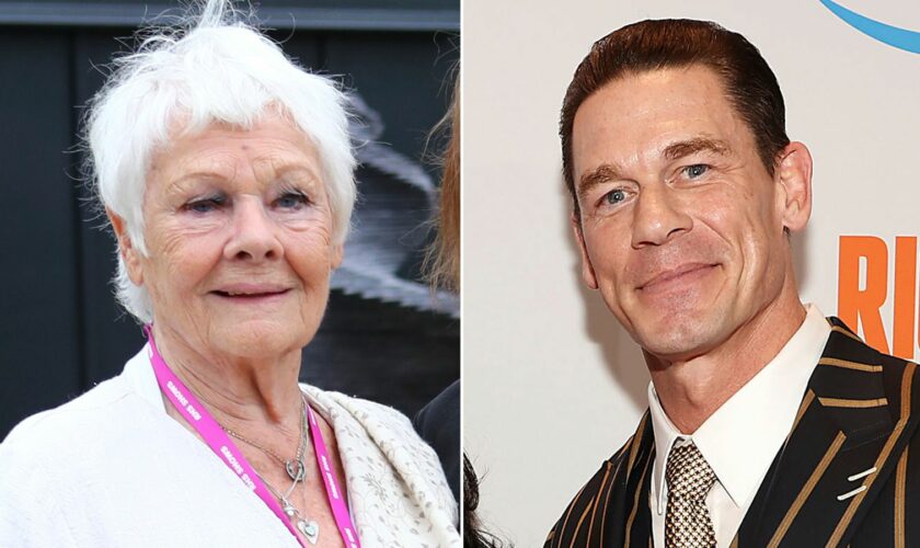 Dame Judy Dench and John Cena. Pics:  John Rainford/Cover Images/Dave Allocca/Starpix/INSTARimages/AP