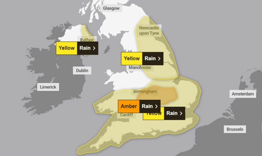 UK weather warnings. Pic: Met Office