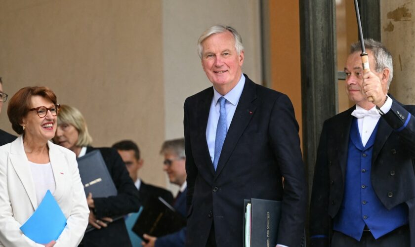 Michel Barnier, lors de son premier Conseil des ministres, à l'Elysée le lundi 23 septembre 2024.