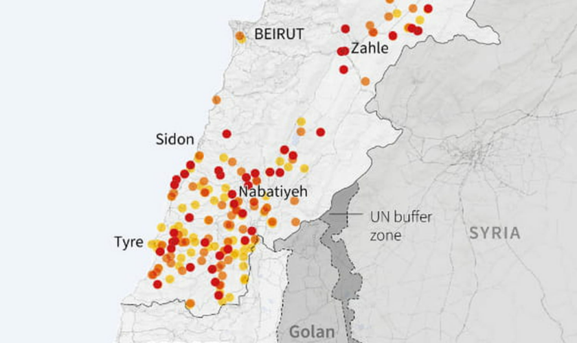 CARTE. Liban-Israël : quelles sont les cibles des frappes militaires ?