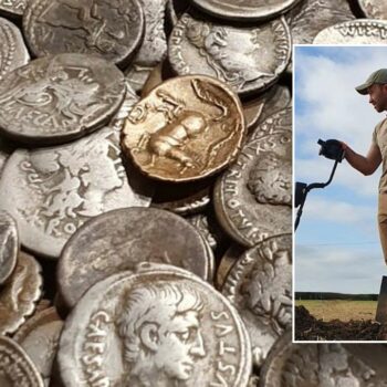 Ancient Roman gold and silver coins discovered with metal detector make impressive showing at auction