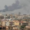 Plumes of smoke rise during clashes between the paramilitary Rapid Support Forces and the army in Khartoum, Sudan, September 26, 2024. REUTERS/Stringer