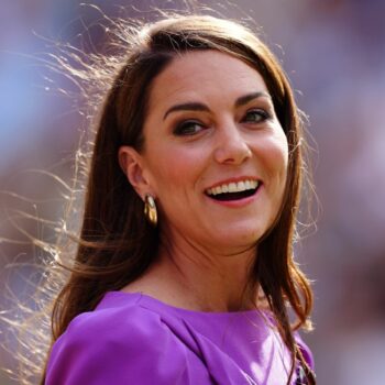 The Princess of Wales during the trophy presentation for the Gentlemen's Singles final on day fourteen of the 2024 Wimbledon Championships at the All England Lawn Tennis and Croquet Club, London. Picture date: Sunday July 14, 2024.