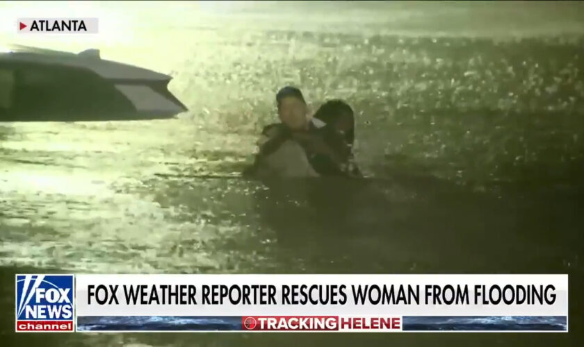 Hurricane Helene: FOX Weather meteorologist rescues woman from car during live shot as floodwaters rise