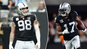 Raiders' Maxx Crosby, Davante Adams sidelined with injuries for Week 4 matchup against Browns