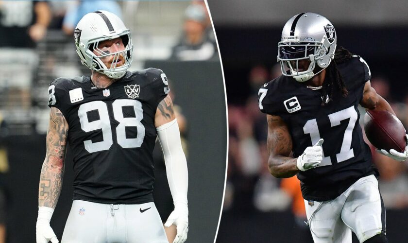 Raiders' Maxx Crosby, Davante Adams sidelined with injuries for Week 4 matchup against Browns