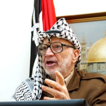 Yasser Arafat à Ramallah le 22 mai 2004