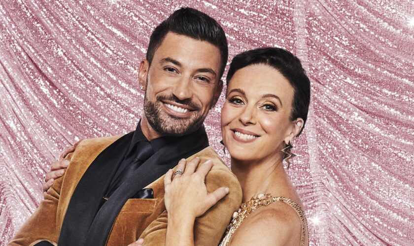 For use in UK, Ireland or Benelux countries only Undated BBC handout photo of Giovanni Pernice and Amanda Abbington. The actress has left the BBC's Strictly Come Dancing competition, Fleur East announced on behalf of a Strictly spokesperson on the BBC Two spin off show It Takes Two. Issue date: Monday October 23, 2023.