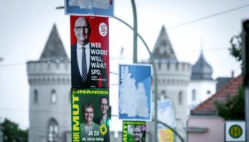 Wahlplakate in Brandenburg