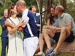 As Kate Middleton and Prince William put on one of the most intimate portrayals of their marriage with TWO kisses in their heartfelt video - here are all the times we've seen the Prince and Princess of Wales smooch in public