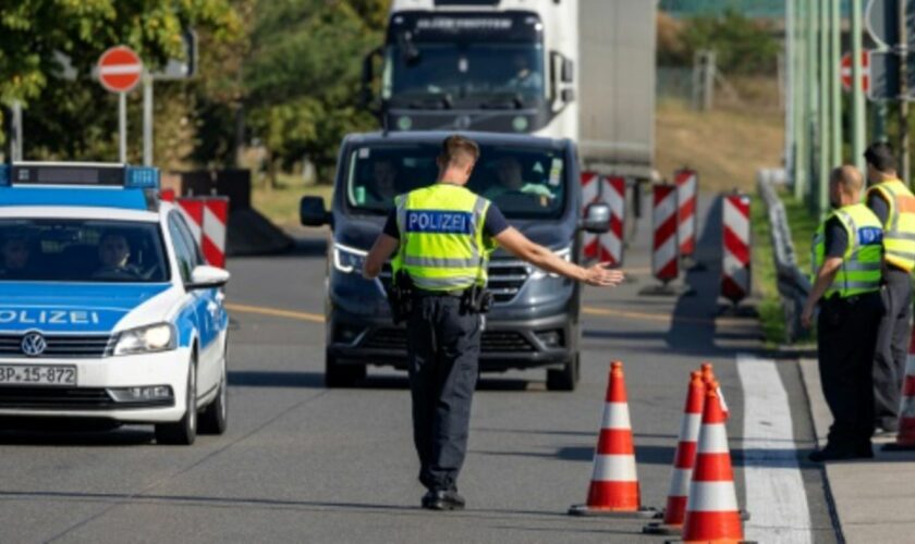 Grenzkontrolle bei Frankfurt/Oder